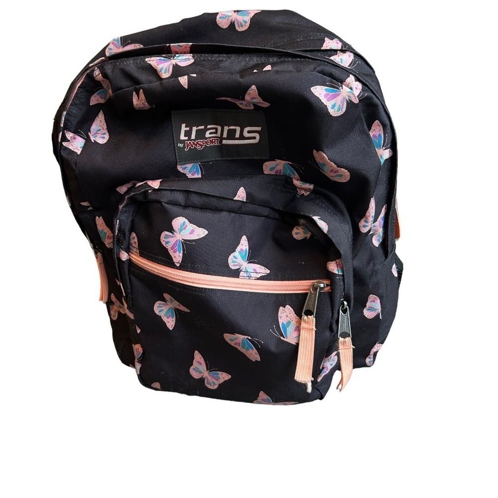 Jansport backpack black with butterflies